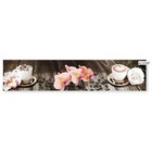 Фартук кухонный МДФ PANDA Орхидея в кофе, 0197 - фото 298308195