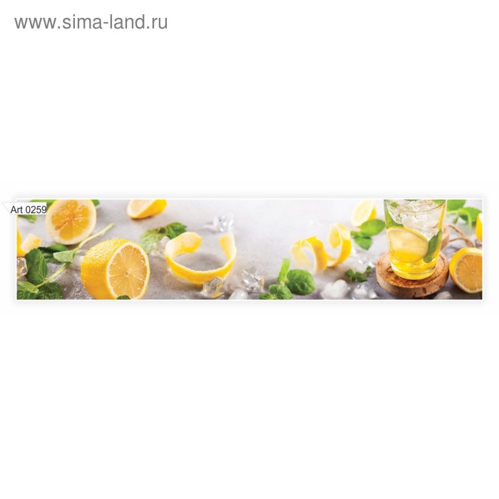 Фартук кухонный МДФ PANDA Лимон, 0259 - Фото 1