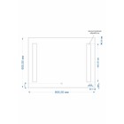 Зеркало Cersanit LED 020 Base, с подсветкой, 80×60 см - Фото 5