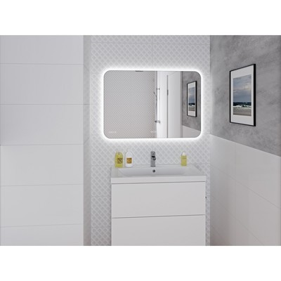 Зеркало Cersanit LED 050 Design Pro, 80×55 см, с подсветкой, с антизапотеванием