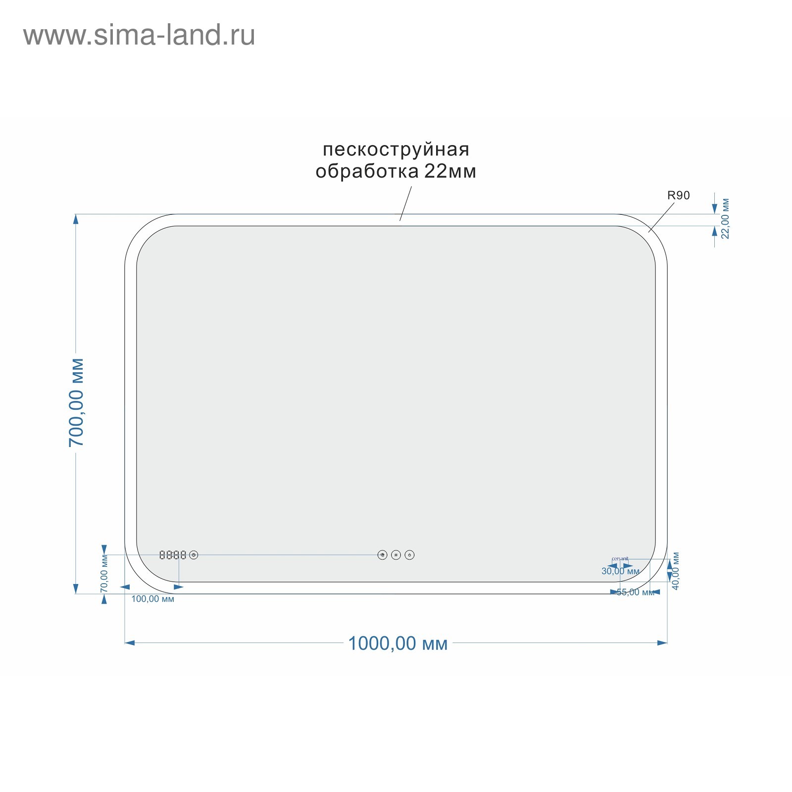 Купить Зеркало 70 100