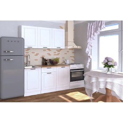 Кухонный гарнитур прямой «Вегас 4», с столешницей, 1500 мм, цвет белый