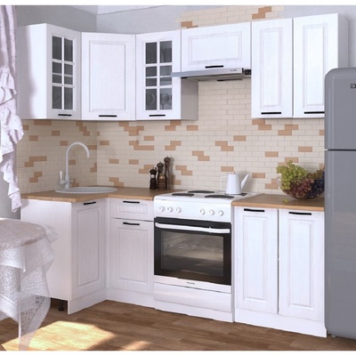 Кухонный гарнитур угловой «Вегас 10», 1000×2200 мм, цвет белый