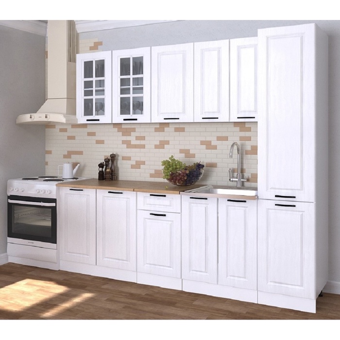 Кухонный гарнитур прямой «Вегас 12» 2200 мм, цвет белый - Фото 1