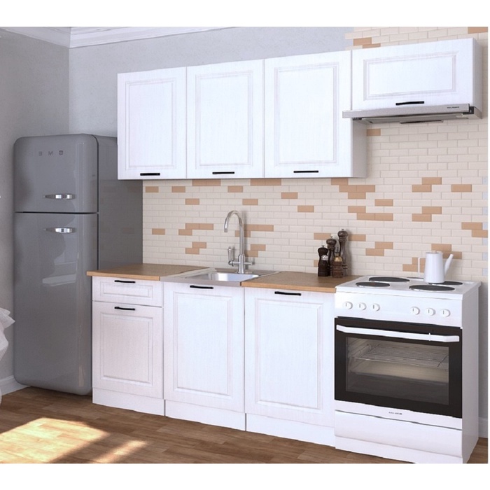 Кухонный гарнитур прямой «Вегас 13» 2100 мм, цвет белый - Фото 1