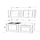 Кухонный гарнитур 16 Белый Вегас 1000 - Фото 2