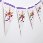 Гирлянда «Единорог», 10 флажков - фото 43447394