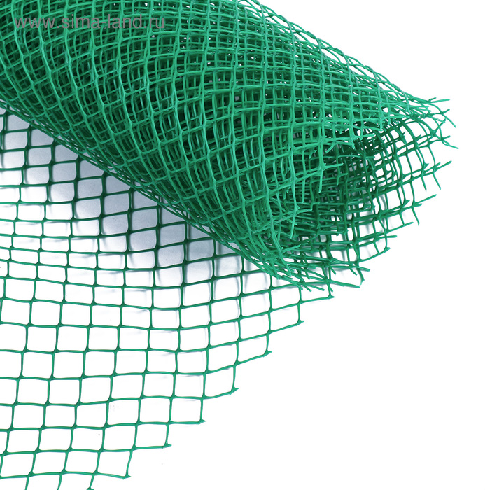 Сетка садовая, 1.5×5 м, ячейка ромб 15×15 мм, пластиковая, зелёная, Greengo, в рулоне