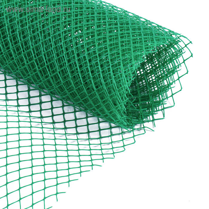 Сетка садовая, 1×5 м, ячейка ромб 15×15 мм, пластиковая, зелёная, Greengo, в рулоне