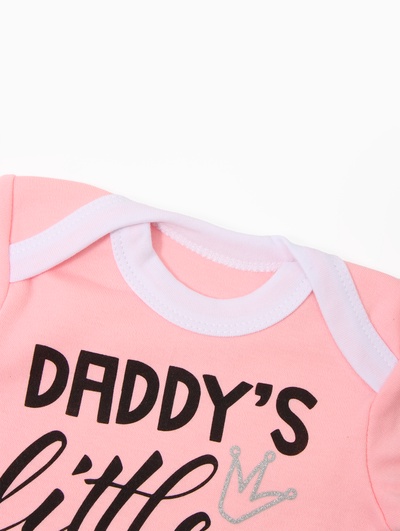 Боди для девочки «Крошка Я» Daddy's girl, рост 62-68 см, розовое