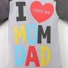 Боди Крошка Я "Mum and Dad", серый, рост 80-86 см 4699659 - фото 11693040