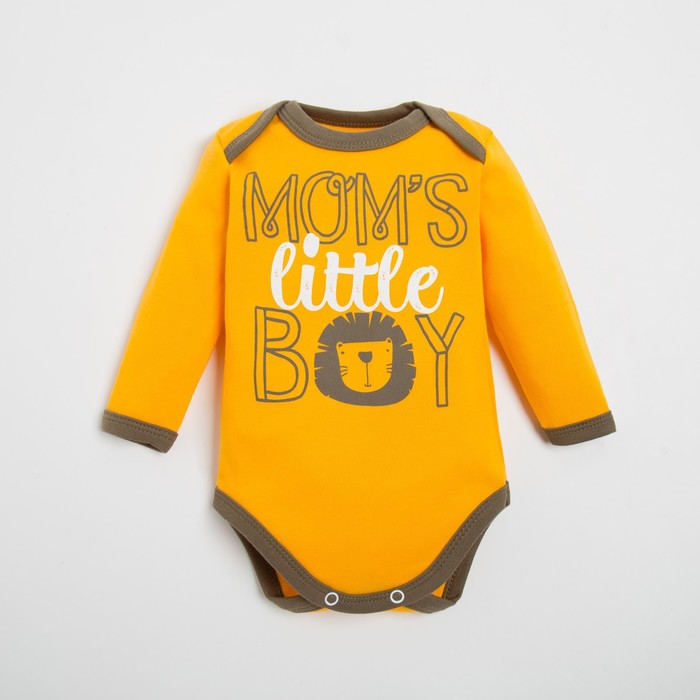 Боди Крошка Я Mum's boy, рост 86-92 см, жёлтое - Фото 1
