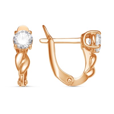 Серьги «Сладость», цвет белый, розовое золочение