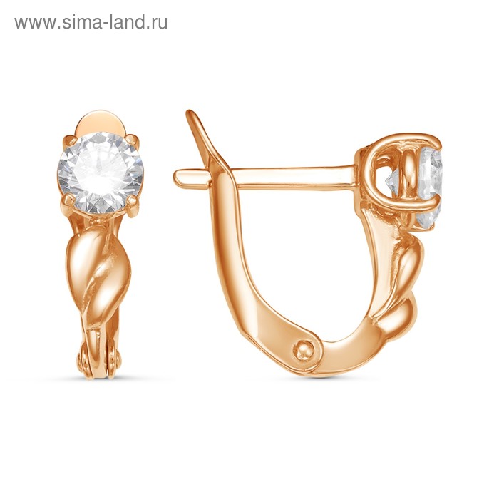 Серьги «Сладость», цвет белый, розовое золочение - Фото 1