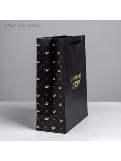 Пакет подарочный ламинированный, упаковка, «Лучшему из лучших», MS 18×23×10 см