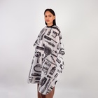 Пеньюар парикмахерский, белый, чёрный - Фото 3