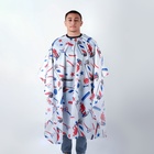 Пеньюар парикмахерский, белый, синий, красный - Фото 3