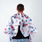 Пеньюар парикмахерский, белый, синий, красный - Фото 4