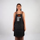 Фартук парикмахерский QF, джинсовый, с карманом, чёрный - Фото 2