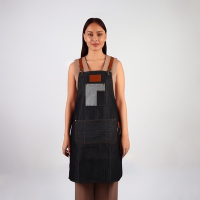 Фартук для мастера, джинсовый, цвет чёрный