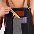 Фартук парикмахерский QF, джинсовый, с карманом, чёрный - Фото 4