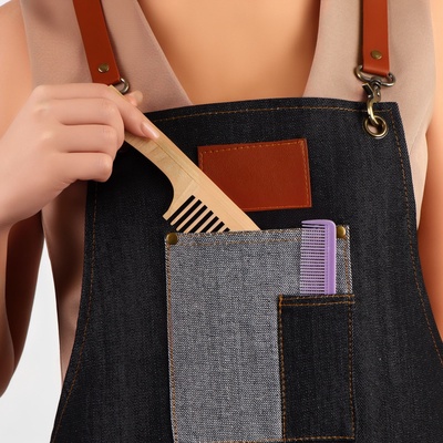 Фартук для мастера, джинсовый, цвет чёрный