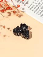 Крабик для волос «Глянец», бабочка в сеточке, 4 см, чёрный 4730577