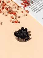 Крабик для волос «Глянец», цветок, 4 см, чёрный (комплект 24 шт) - фото 51949699