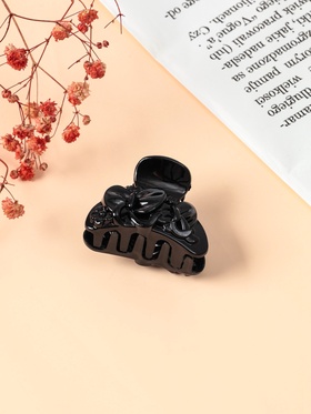 Крабик для волос «Глянец», бабочки, 4 см, чёрный (комплект 12 шт)