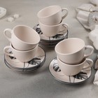 Сервиз чайный 12 предметов «Папоротник»: 6 чашек, 6 блюдец - Фото 1