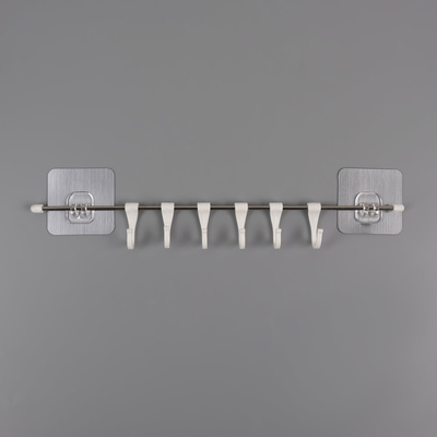 Держатель для полотенца на липучках, нержавеющая сталь, хром