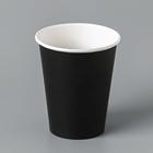 Стакан бумажный "Чёрный" для горячих напитков, 160 мл, диаметр 70 мм - фото 8955382