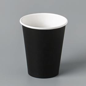 Стакан бумажный 'Чёрный' для горячих напитков, 160 мл, диаметр 70 мм