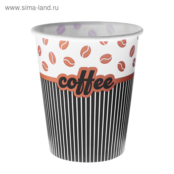 Стакан Coffee зёрна, для горячих напитков 250 мл, диаметр 80 мм - Фото 1