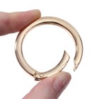 Кольцо-карабин плоский, d=38/48 мм, толщина - 5 мм, 5 шт., цвет золотой - Фото 3