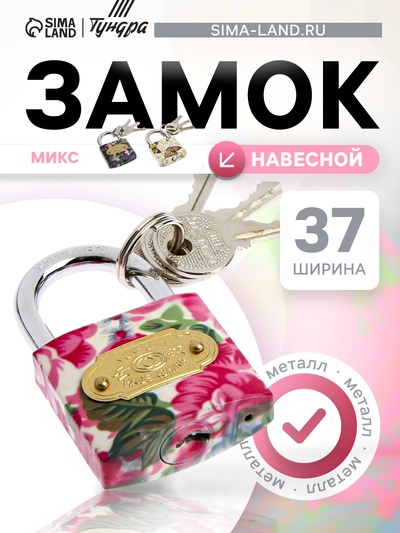 Замок навесной, 38×80 мм, МИКС