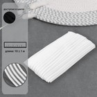 Резинка декоративная с прозрачными вставками, 29 мм, 10±1 м, белая - Фото 1