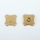 Кнопки магнитные, пришивные, d = 14 мм, 10 шт, цвет золотой - Фото 2