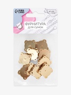 Кнопки магнитные, пришивные, d=18 мм, 10 шт., цвет золотой 4685592