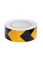 Светоотражающая лента, самоклеящаяся, желто-черная, 5 см × 25 м - Фото 4