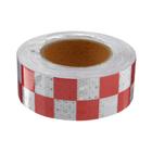 Светоотражающая лента, самоклеящаяся, красно-белая, 5 см х 25 м - Фото 2