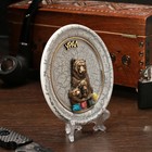 Тарелка сувенирная "Медведи Семейка", керамика, гипс, минералы, d=11 см - Фото 2