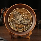 Тарелка сувенирная "Орёл", керамика, гипс, d=16 см - фото 8955563