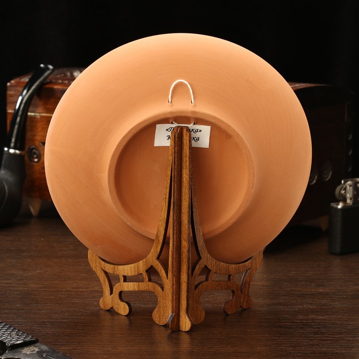 Тарелка сувенирная "Орёл", керамика, гипс, d=16 см - фото 1905633412