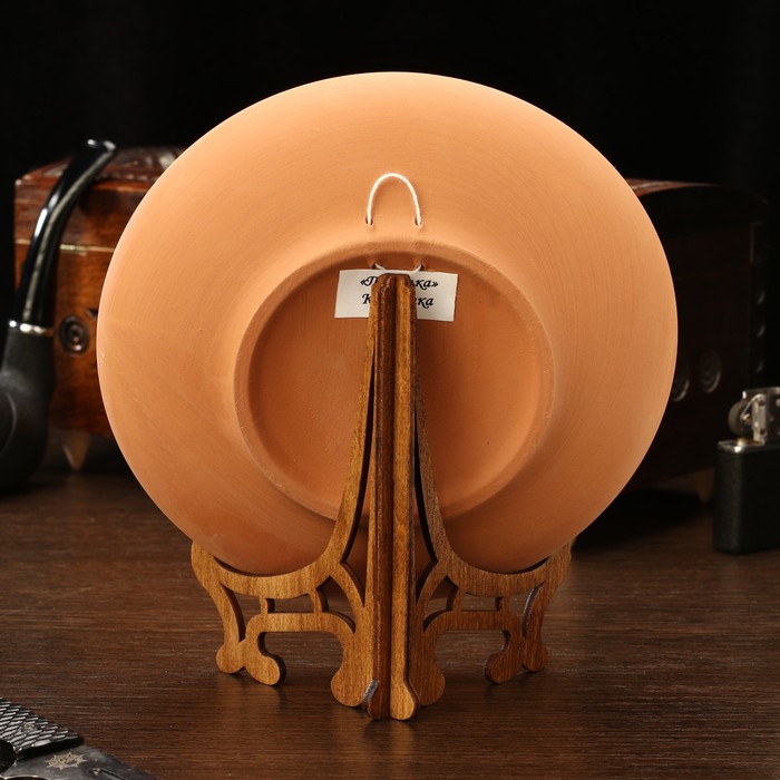 Тарелка сувенирная "Медведь,сова и белка", керамика, гипс, d=16 см - фото 1905633415