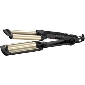 Плойка BaByliss C260E, 65 Вт, двойная, d=15 мм, 160-200°С, чёрная 4841916