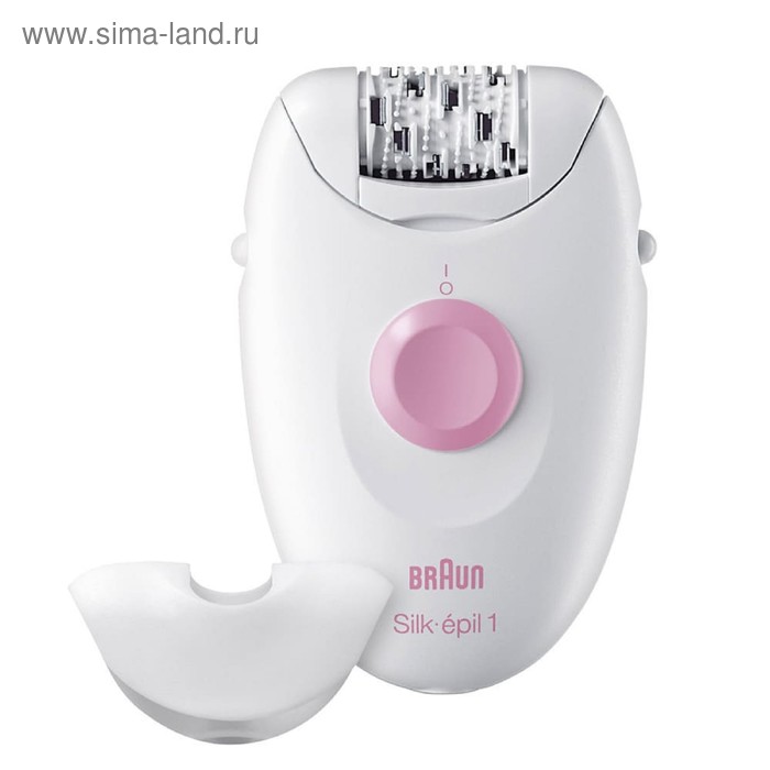 Эпилятор Braun 1370 Silk-epil, 7 Вт, 1 скорость, 20 пинцетов, от сети, бело-розовый