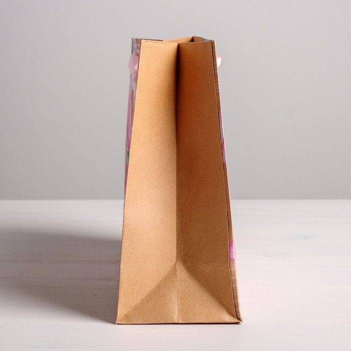 Пакет крафтовый горизонтальный «Для тебя с Любовью!», MS 23 × 18 × 8 см 4567801