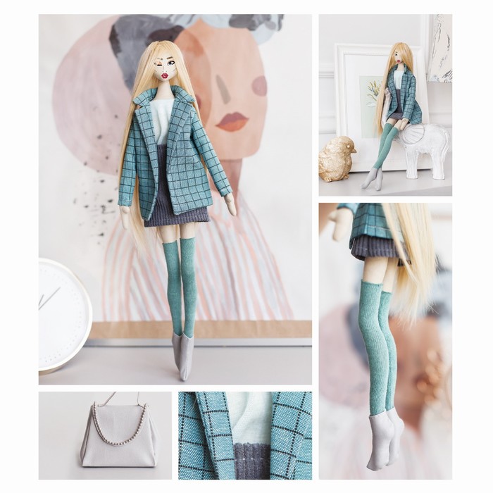 Мягкая кукла «Лина», набор для шитья 22,4 × 5,2 × 15,6 см - фото 1908541018