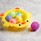 Развивающие тактильные мячики Крошка Я «Цыпленок тазик», в наборе 6 шт., с пищалкой, МИКС - Фото 7